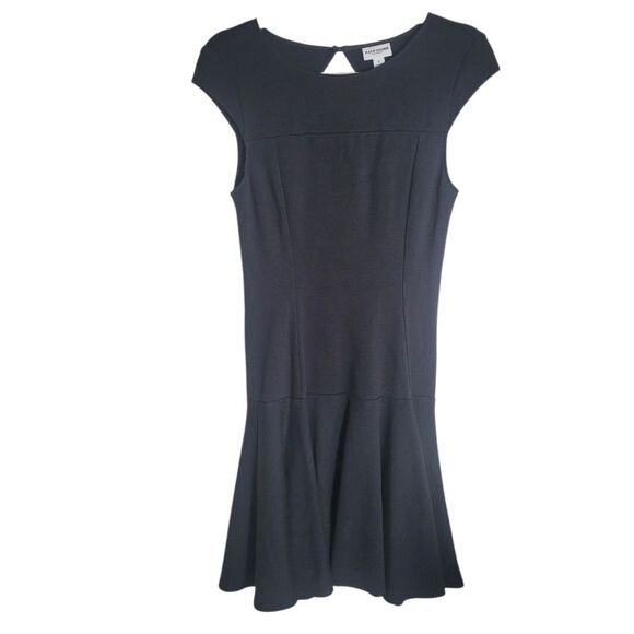 Kate Young Target Cocktail Dress Womens Size 4 Black Ponte Cap Sleeve Open Back - Picture 7 of 12